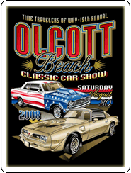 Olcott Beach Classic Car Show 2008 Logo